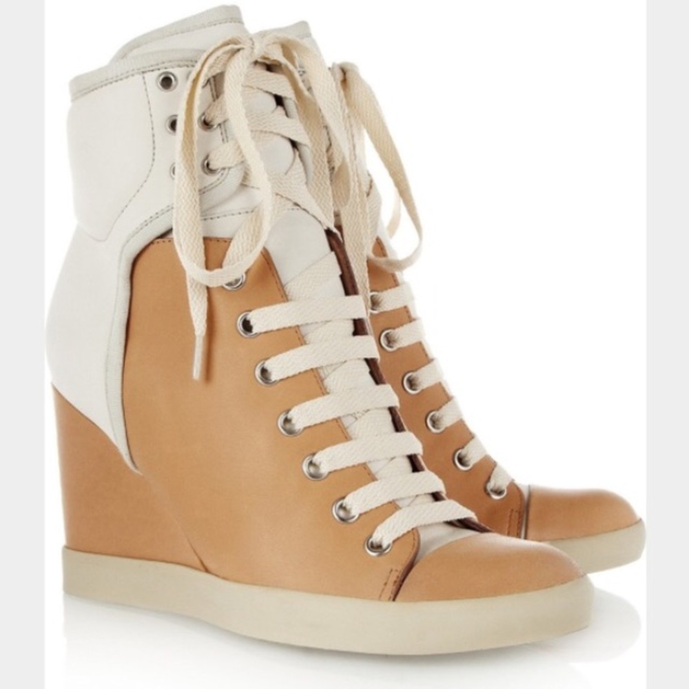 See by Chloé Colorblock Wedge Sneakers - Sz. 37.5 - Picture 2 of 6